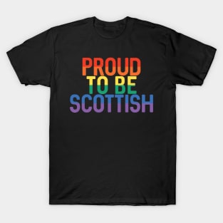 Proud To Be Scottish, Pride Flag Slogan Design T-Shirt